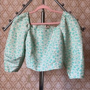 Levi’s The Statement Blouse Ditsy Floral Print Puff Sleeve